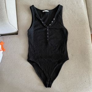 Black Zara racer back bodysuit